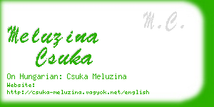 meluzina csuka business card